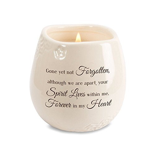 Pavilion - Gone Yet Not Forgotten, Although We are Apart, Your Spirit Lives Within Me, Forever in My Heart 8 oz Soy Filled Ceramic Vessel Candle