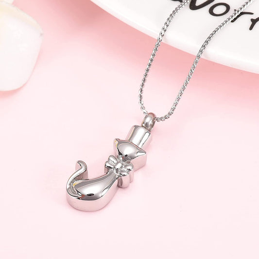 jjshily Pet Cremation Jewelry For Ashes Of Dog/Cat Funeral Keepsake Urn Necklace Pendant Memorial Jewellery