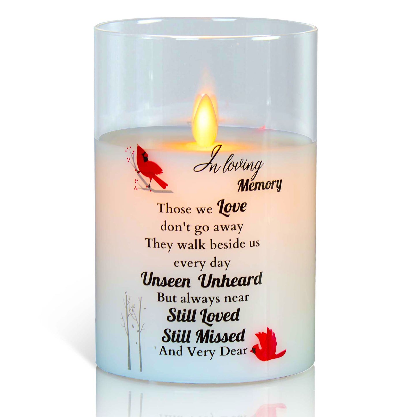 Flameless Memorial Candle, Flickering LED Light with Timer Sympathy Gift Bereavement Gifts for Loss of Loved One Memorial Gifts for Loss of Mother Loss of Father Remembrance Gifts (6" x 4")
