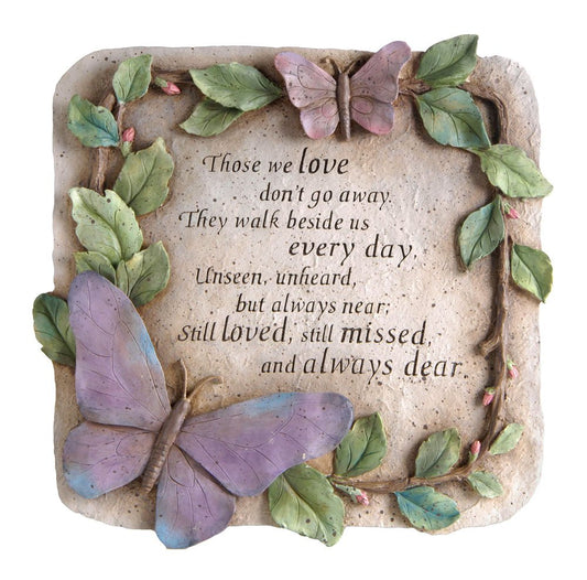 New Creative Evergreen Garden Those We Love Don’t Go Away Polystone Memorial Stepping Stone - 10”W x 1”D x 10”H