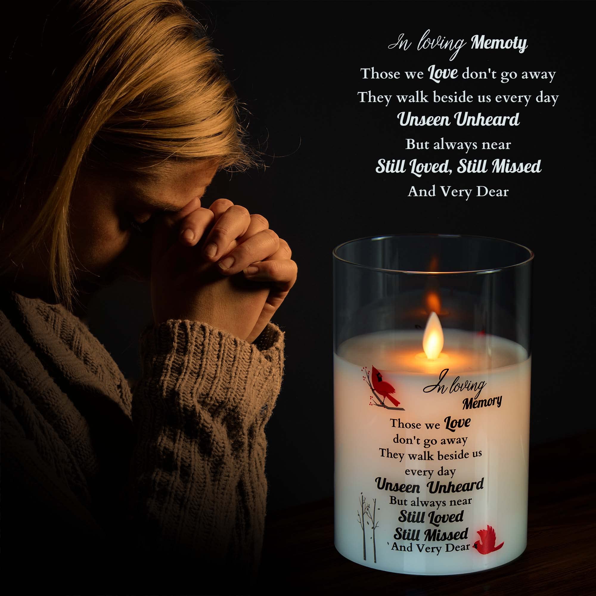  Sympathy Gifts for Loss of Mother LED Flameless Candles 3 x 6  Inch Memorial Candles in Remembrance of My Mother Memorial Candles for Loss  of Loved One Mom Sympathy Candle(Butterfly) 