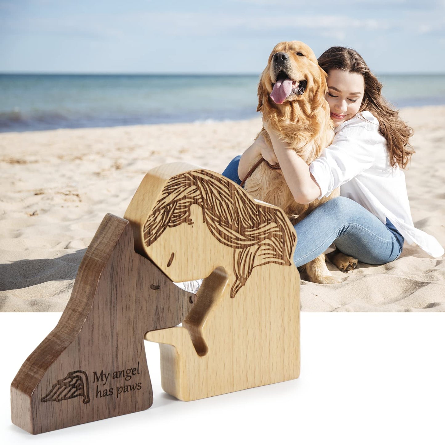 THYGIFTREE Dog Memorial Gifts for Women, Loss of Dog Gifts, Dog Remembrance Gift for Dog Passing Away, Pet Sympathy Gifts for Dogs, Dog Figurines Decor for Dog Mom, Pet Memorial Gifts for Condolence