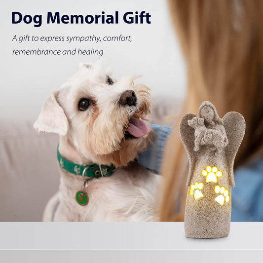 BEARAE Dog Memorial Gifts, Dog Candle Holder Statue, Pet Memorial Gifts, Pet Loss Gifts, Bereavement Gifts, Pet Sympathy Gifts for Loss of Dogs