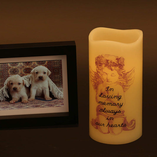Votive Candles Bulk Battery Operated Memorial Candle for Loss of Loved One LED Flameless Candles Pillar Real Wax Flickering Electric Celebration of Life Decorations Angel Remembrance Funeral Gifts