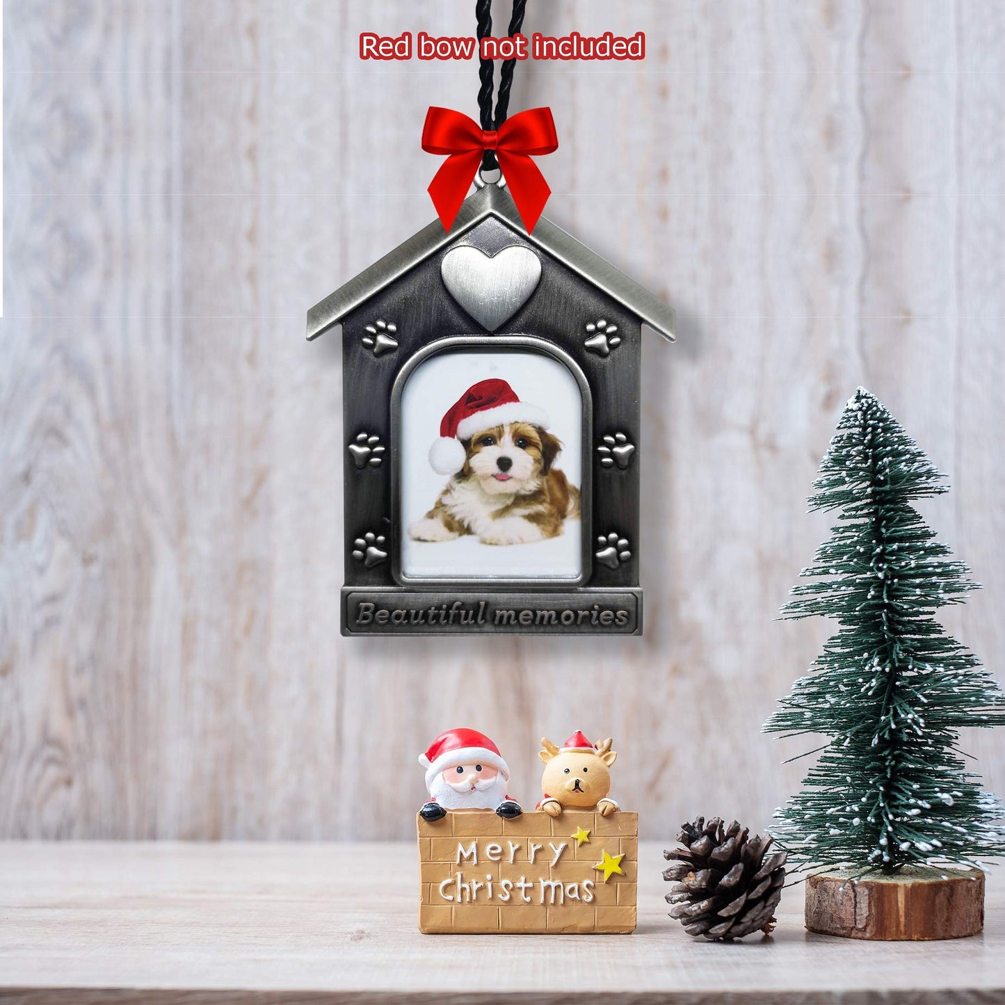Orchid Valley Cat or Dog Picture Frame Ornament Remembrance Gift, Beautiful Memories Pet Sympathy Gift or Christmas Ornament That can be Personalized with a Photo. Loss of Pet Keepsake