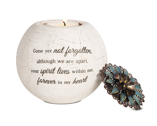 Pavilion Gift Company 19093 Forever in My Heart Terra Cotta Candle Holder, 4-Inch