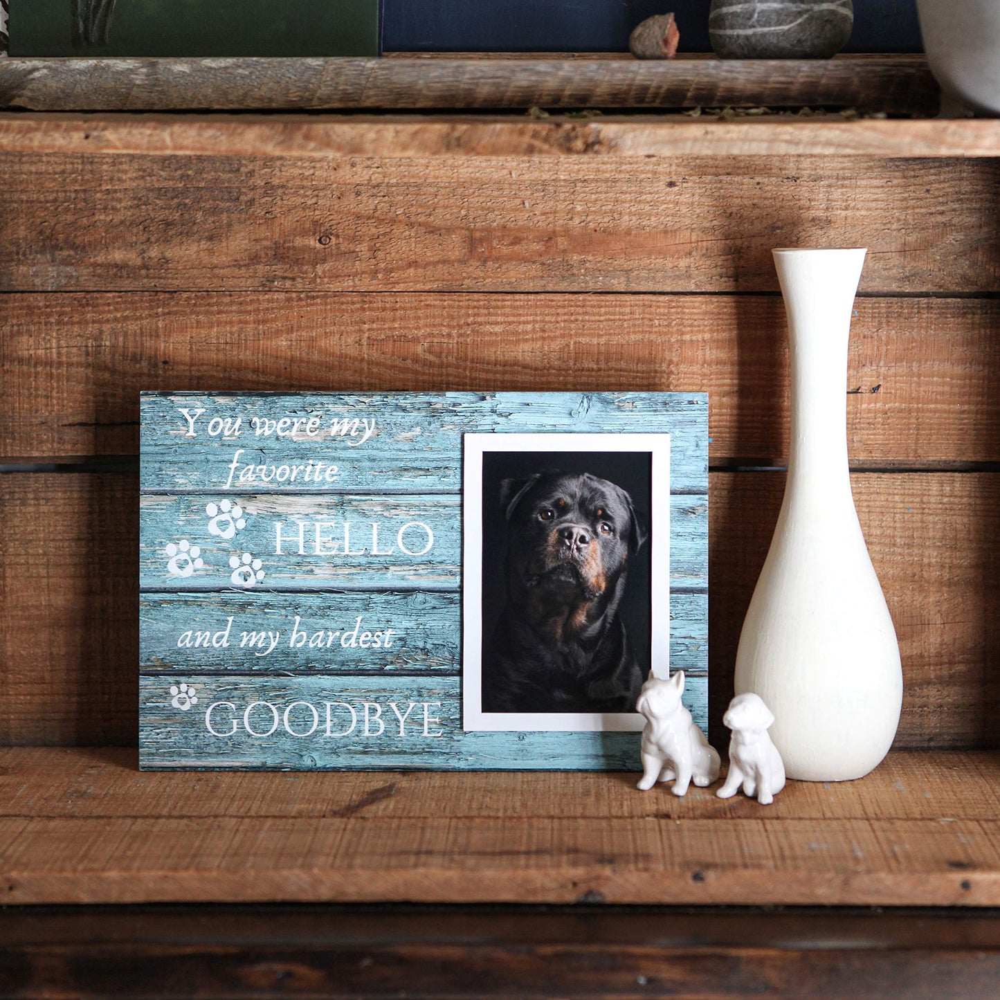 DOG MEMORIAL GIFTS - You Were My Favorite Hello And My Hardest Goodbye Pet Memorial Picture Frame With 4x6 Photo In An 8"x12" Plaque - Sympathy For Loss Of Dog - Dog Remembrance Gift - Pet Loss Gifts