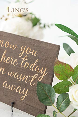 Ling's moment Sturdy Solid Wooden Wedding Memorial Table Sign We Know You Would Be Here Today If Heaven Wasn't So Far Away Wedding Memory Sign