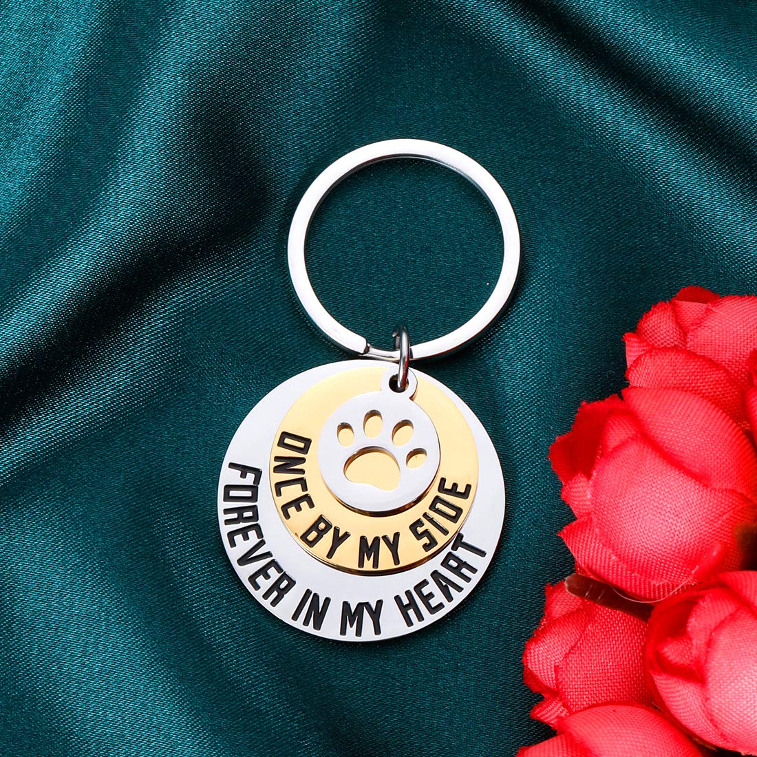 Dachshund dog pet memorial keychain - pet keepsake - pet loss key chain -  dog bag charm - rainbow bridge gift - dog jewellery - jewelry