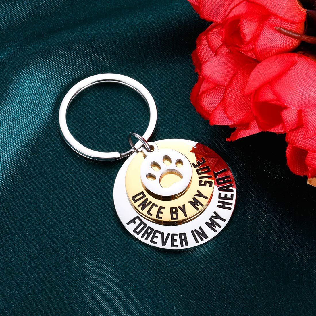 Dreamls Dog Best Friend Keychain, Lovely Multi-Style Dog Keychain Memorial  Key Ring Bag Car Charm Best Gift for Couples, Friends A Set (Golden